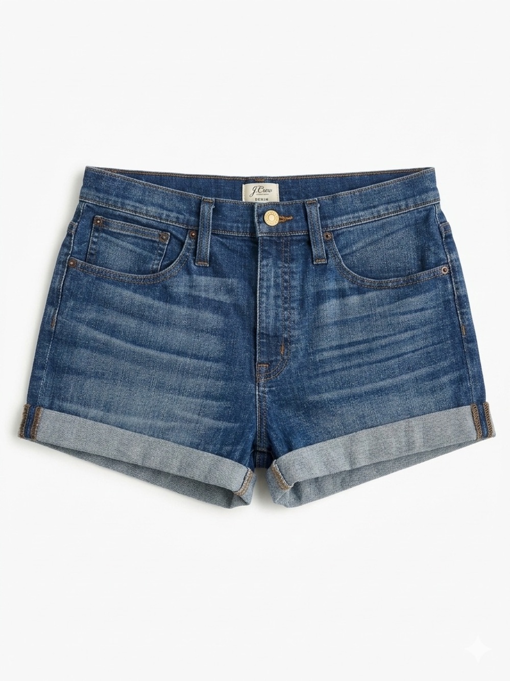 J. Crew Medium Wash Rolled Cuff Denim Shorts